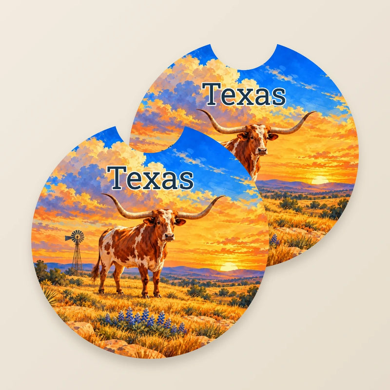 50-State Custom Car Coasters — Set of 2