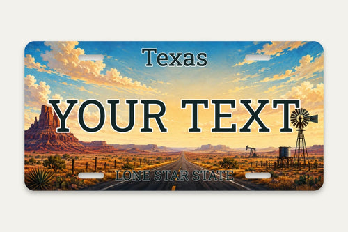 50-State Custom License Plate — Your Design · current design preview