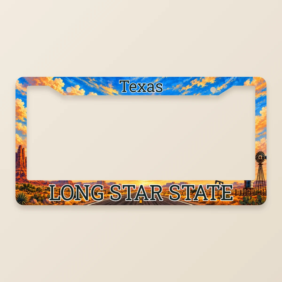 50-State Custom License Plate Frame — Your Design · current design preview