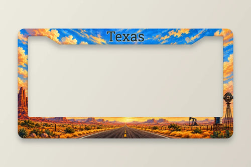 50-State Custom License Plate Frame — Your Design · current design preview