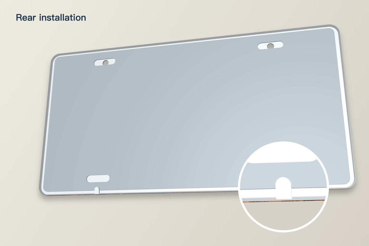 50-State Custom License Plate Frame — Rear Fit · current design preview