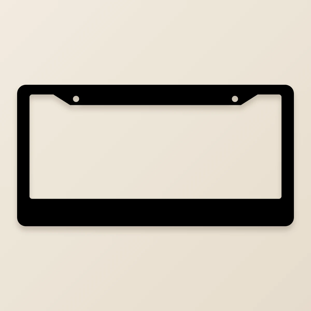 Solid Color Custom License Plate Frame